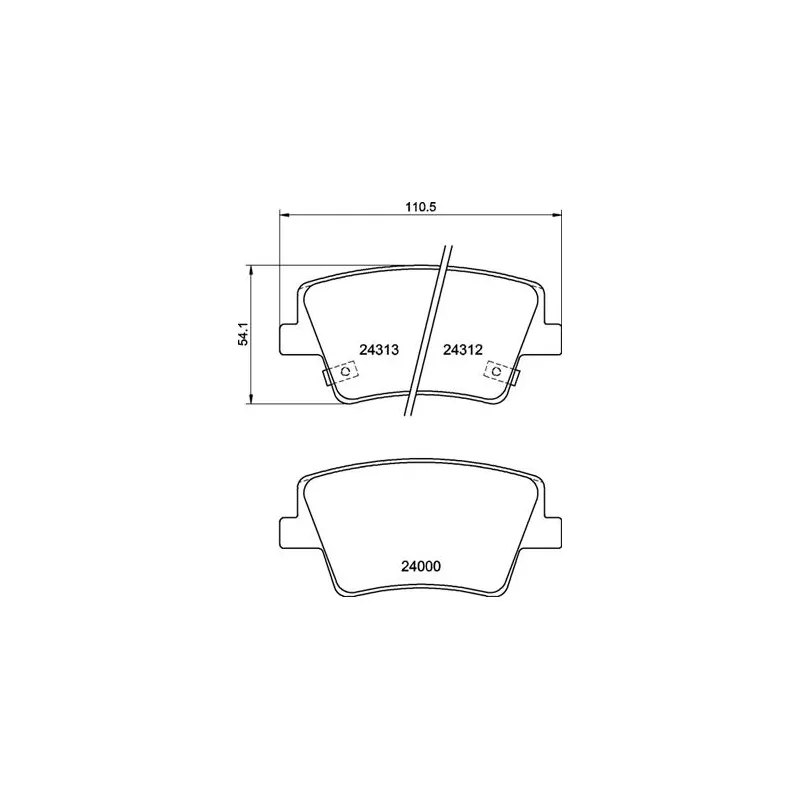 Jeu de 4 plaquettes de frein arrière BREMBO P 30 117