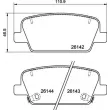 Jeu de 4 plaquettes de frein arrière BREMBO P 30 118 - Visuel 2