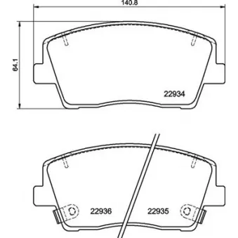 Jeu de 4 plaquettes de frein avant BREMBO P 30 119