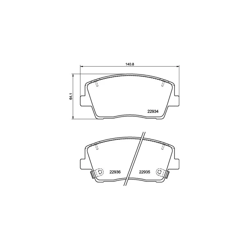 Jeu de 4 plaquettes de frein avant BREMBO P 30 119