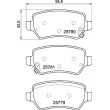 Jeu de 4 plaquettes de frein arrière BREMBO P 30 120 - Visuel 2