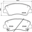 Jeu de 4 plaquettes de frein avant BREMBO P 30 122 - Visuel 2