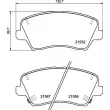 Jeu de 4 plaquettes de frein avant BREMBO P 30 123 - Visuel 2
