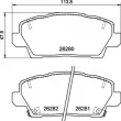 Jeu de 4 plaquettes de frein avant BREMBO P 30 125 - Visuel 2