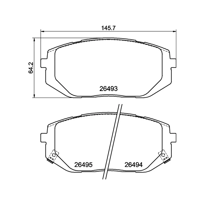 Jeu de 4 plaquettes de frein avant BREMBO P 30 140