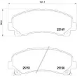 Jeu de 4 plaquettes de frein avant BREMBO P 34 007 - Visuel 2