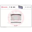 Jeu de 4 plaquettes de frein avant BREMBO P 36 003 - Visuel 2