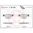 Jeu de 4 plaquettes de frein avant BREMBO P 36 007 - Visuel 2