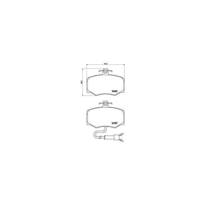 Jeu de 4 plaquettes de frein arrière BREMBO P 36 009