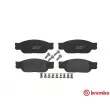 Jeu de 4 plaquettes de frein avant BREMBO P 36 012 - Visuel 1