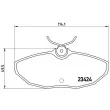 Jeu de 4 plaquettes de frein arrière BREMBO P 36 013 - Visuel 2