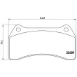 Jeu de 4 plaquettes de frein avant BREMBO P 36 014 - Visuel 2