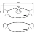 Jeu de 4 plaquettes de frein arrière BREMBO P 36 017 - Visuel 2
