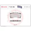 Jeu de 4 plaquettes de frein arrière BREMBO P 36 024 - Visuel 2