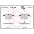 Jeu de 4 plaquettes de frein avant BREMBO P 36 028 - Visuel 2
