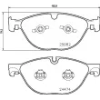 Jeu de 4 plaquettes de frein avant BREMBO P 36 029 - Visuel 2