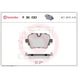 Jeu de 4 plaquettes de frein arrière BREMBO P 36 032 - Visuel 2