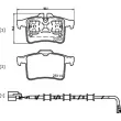 Jeu de 4 plaquettes de frein arrière BREMBO P 36 034 - Visuel 2