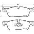 Jeu de 4 plaquettes de frein avant BREMBO P 36 035 - Visuel 2
