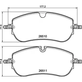 Jeu de 4 plaquettes de frein avant BREMBO P 36 038