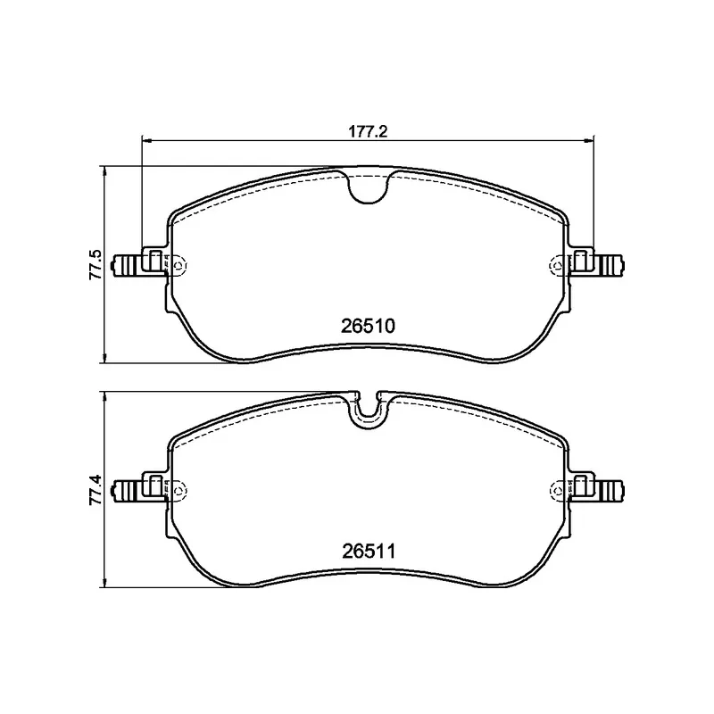Jeu de 4 plaquettes de frein avant BREMBO P 36 038