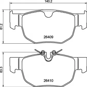 Jeu de 4 plaquettes de frein arrière BREMBO P 36 039