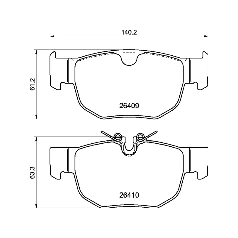 Jeu de 4 plaquettes de frein arrière BREMBO P 36 039