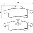Jeu de 4 plaquettes de frein arrière BREMBO P 37 006 - Visuel 2