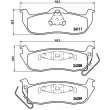 Jeu de 4 plaquettes de frein arrière BREMBO P 37 011 - Visuel 2