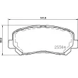 Jeu de 4 plaquettes de frein avant BREMBO P 37 019 - Visuel 2