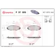 Jeu de 4 plaquettes de frein arrière BREMBO P 37 025 - Visuel 2