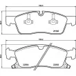 Jeu de 4 plaquettes de frein avant BREMBO P 37 027 - Visuel 2