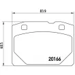 Jeu de 4 plaquettes de frein avant BREMBO P 41 001 - Visuel 2