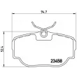 Jeu de 4 plaquettes de frein arrière BREMBO P 44 009 - Visuel 2