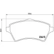 Jeu de 4 plaquettes de frein avant BREMBO P 44 011 - Visuel 2