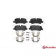 Jeu de 4 plaquettes de frein arrière BREMBO P 44 013 - Visuel 1