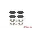 Jeu de 4 plaquettes de frein arrière BREMBO P 44 016 - Visuel 1