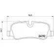 Jeu de 4 plaquettes de frein arrière BREMBO P 44 019 - Visuel 2