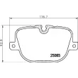 Jeu de 4 plaquettes de frein arrière BREMBO P 44 025 - Visuel 2