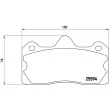 Jeu de 4 plaquettes de frein arrière BREMBO P 47 002 - Visuel 2