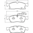 Jeu de 4 plaquettes de frein avant BREMBO P 48 001 - Visuel 2