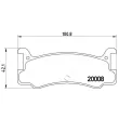 Jeu de 4 plaquettes de frein arrière BREMBO P 49 005 - Visuel 2
