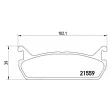 Jeu de 4 plaquettes de frein arrière BREMBO P 49 015 - Visuel 2