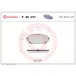 Jeu de 4 plaquettes de frein avant BREMBO P 49 017 - Visuel 2