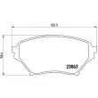 Jeu de 4 plaquettes de frein avant BREMBO P 49 029 - Visuel 2