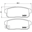 Jeu de 4 plaquettes de frein arrière BREMBO P 49 035 - Visuel 2