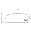 Jeu de 4 plaquettes de frein arrière BREMBO P 49 036 - Visuel 2