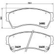 Jeu de 4 plaquettes de frein avant BREMBO P 49 039 - Visuel 2