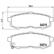 Jeu de 4 plaquettes de frein arrière BREMBO P 49 042 - Visuel 2