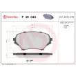 Jeu de 4 plaquettes de frein avant BREMBO P 49 043 - Visuel 2